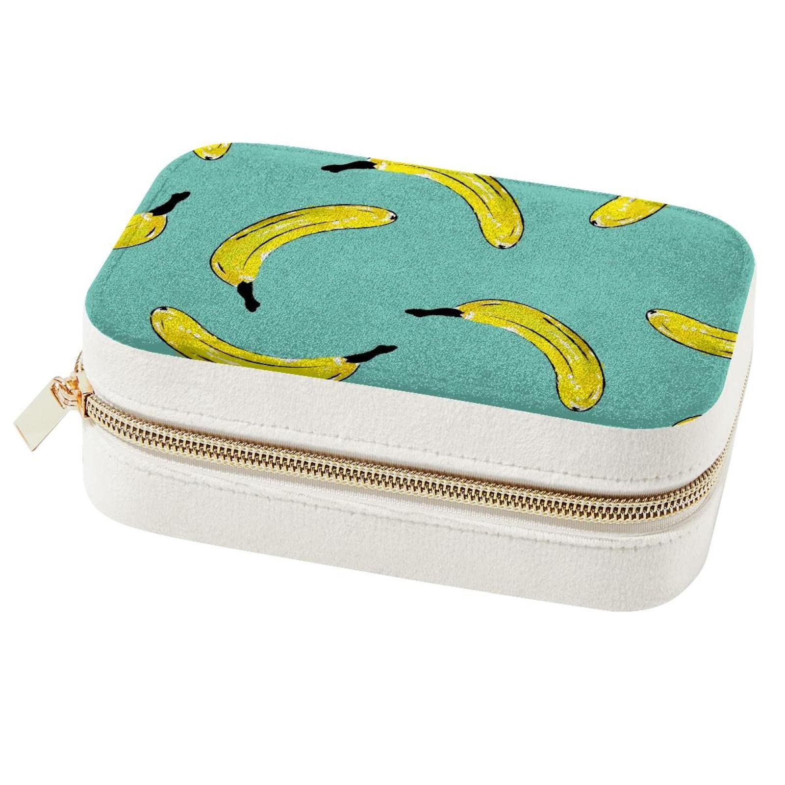 Boîte à bijoux banane portable pour ranger bagues et boucles d'oreilles