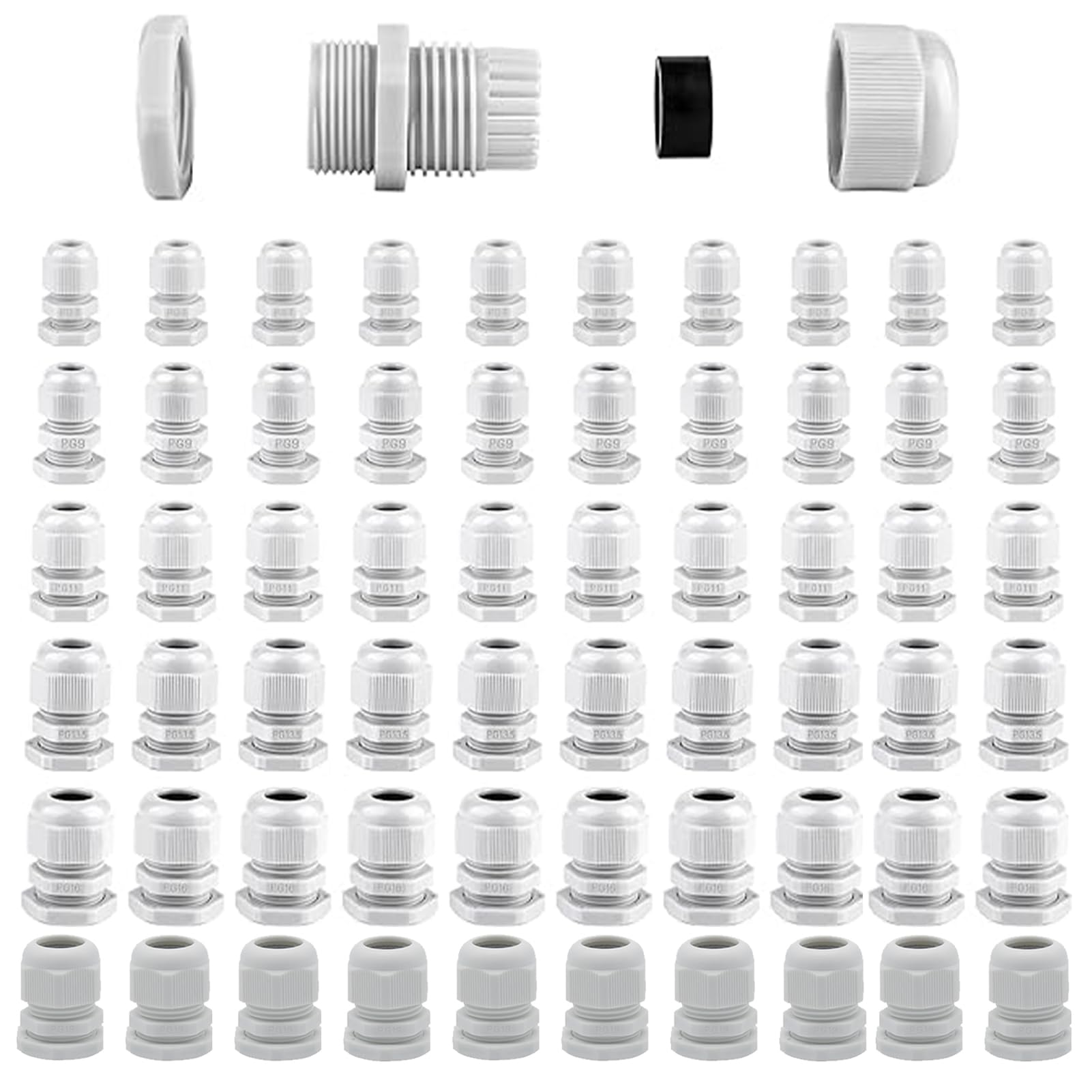 Pressacavo impermeabile IP68 304 acciaio inossidabile Inox 1/4 3/8 1/2 3/4 1 BSPP/NPT maschio Thraed per cavo 3-6.5mm 4-8mm  13