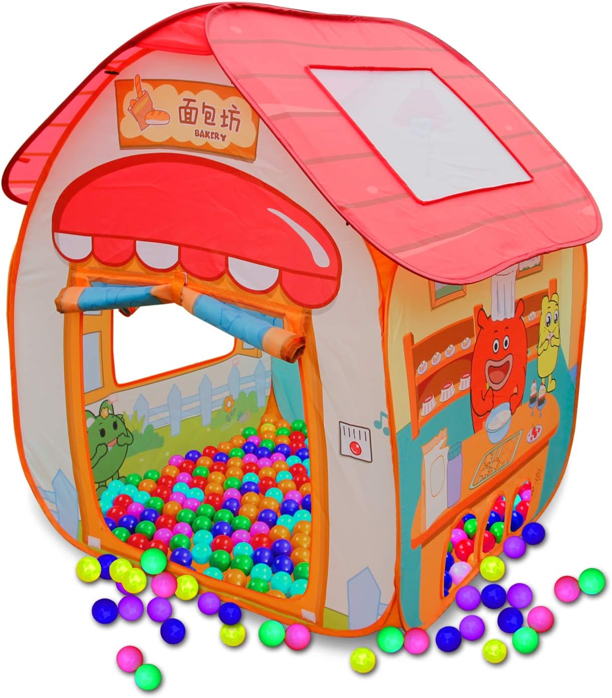 ALPIKA Play Tent Boys Girls GuliGuli Pop up Toys Kids Tent Indoor & Outdoor with 50 Pit Balls Playhouse for Children
