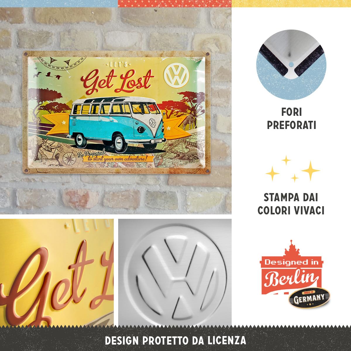 Geroclonup Targa in metallo vintage, divertente decorazione