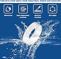 Vista 5 de Ziciner Tira protectora para umbral de puerta de automóvil, protector de borde invisible transparente, película protectora de entrada de puerta