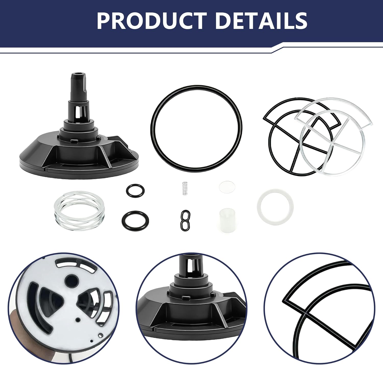 New Upgraded 7257535 Water Softener 1″ High Flow Valve Rotor & Seal Kit, Softener Control Valves Replacement for 8 Screw Caps, Compatible with Whirlpool/Kenmore/GE/EcoPure/Morton/NorthStar Models