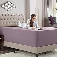 Vista 63 de Empyrean Charcoal Grey Extra Deep Pocket Fitted Sheet Full Size, Hotel Luxury Deep Pocket Full Size Fitted Sheet Only Easily Fits 18 to 24 Inch