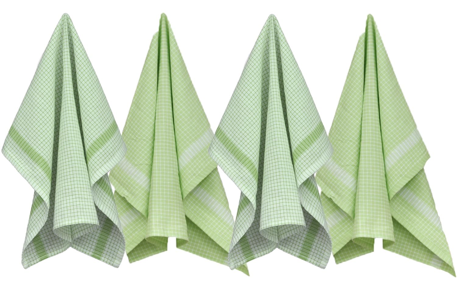BAVIN Premium Tea Towels for Kitchen, 100% Egyptian Cotton Waffle Weave, 60x45 cm, Super Soft and Absorbent Kitchen Cloths, Terry Dish Cleaning Sand Bar Towel (10, Lime Green)