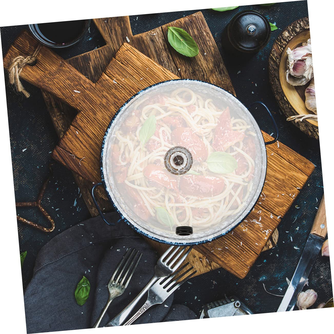 OFFSCH 2Pcs Transparent Smoky Food Covers Elegant Protective Covers for Kitchen Decor Unique Design for Weddings Buffets and Holiday Meals and Easy to Use