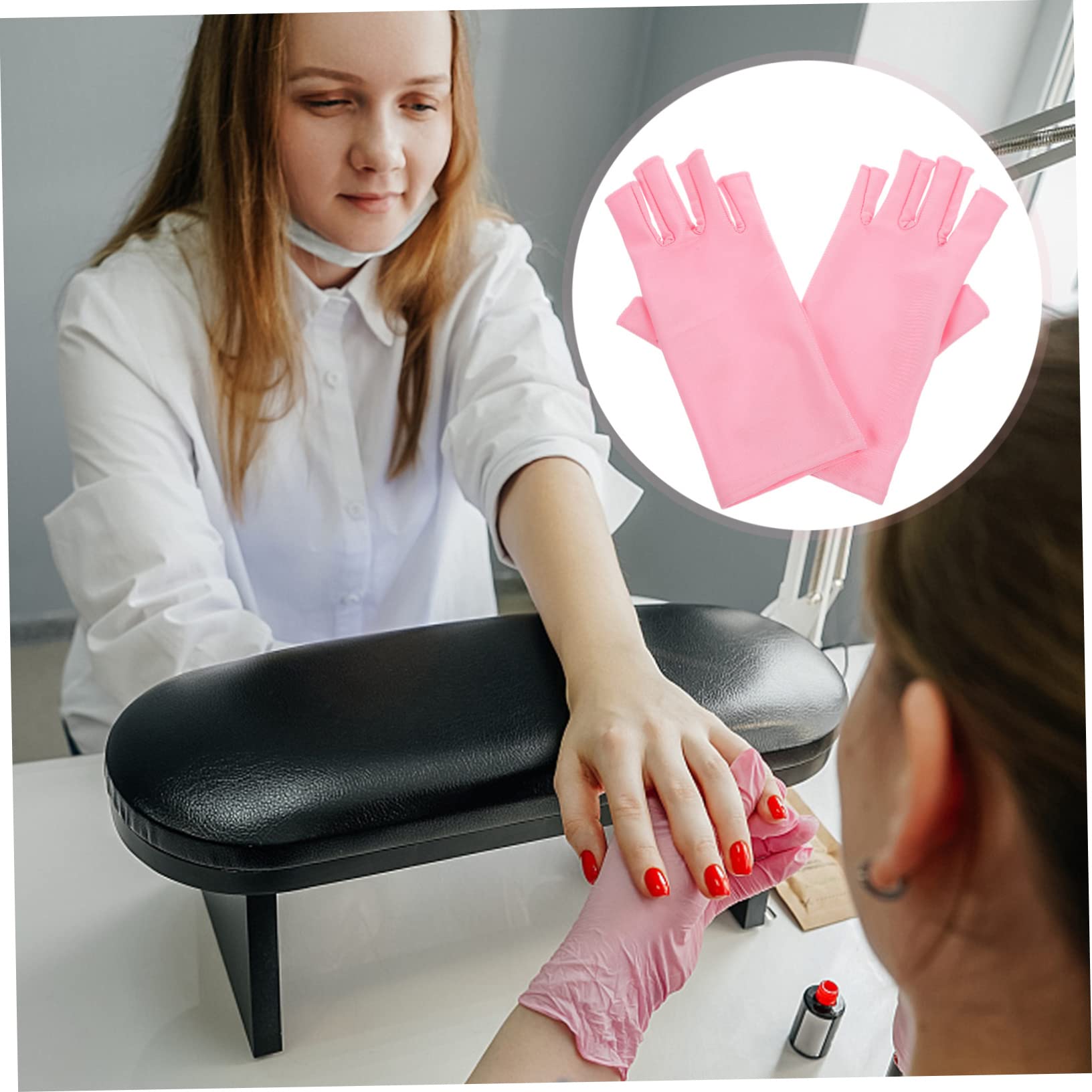 Healeved 5pares Guantes De Protección Uv Para Manicura Guantes Anti-uv Para Gel Accesorios De Arte De Uñas Protección Solar Para Manos Al Aire
