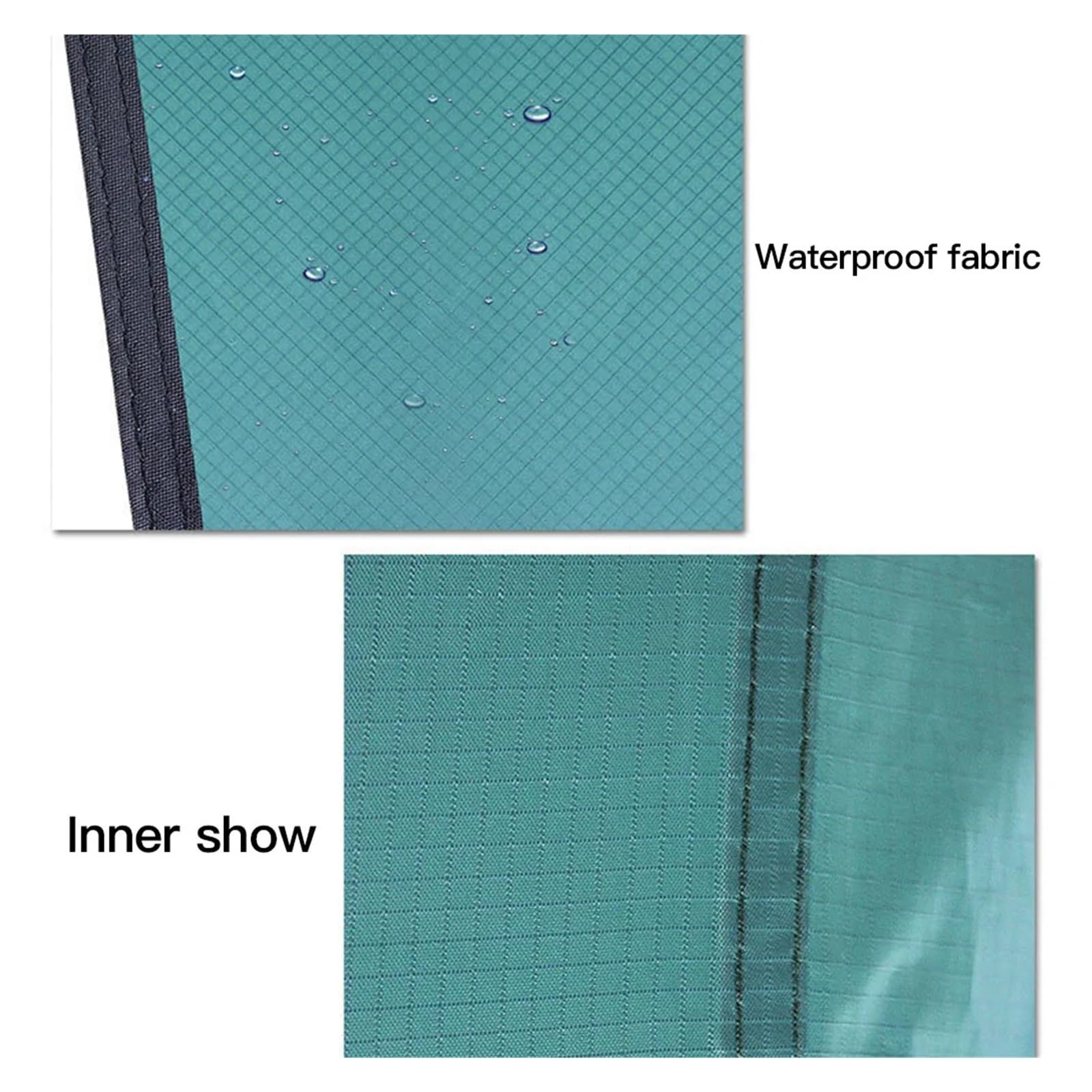 Bâche imperméable ultra légère - 350 x 280 cm - Tente de camping en plein air - Hamac de pluie - Auvent de jardin (vert noirâtre)