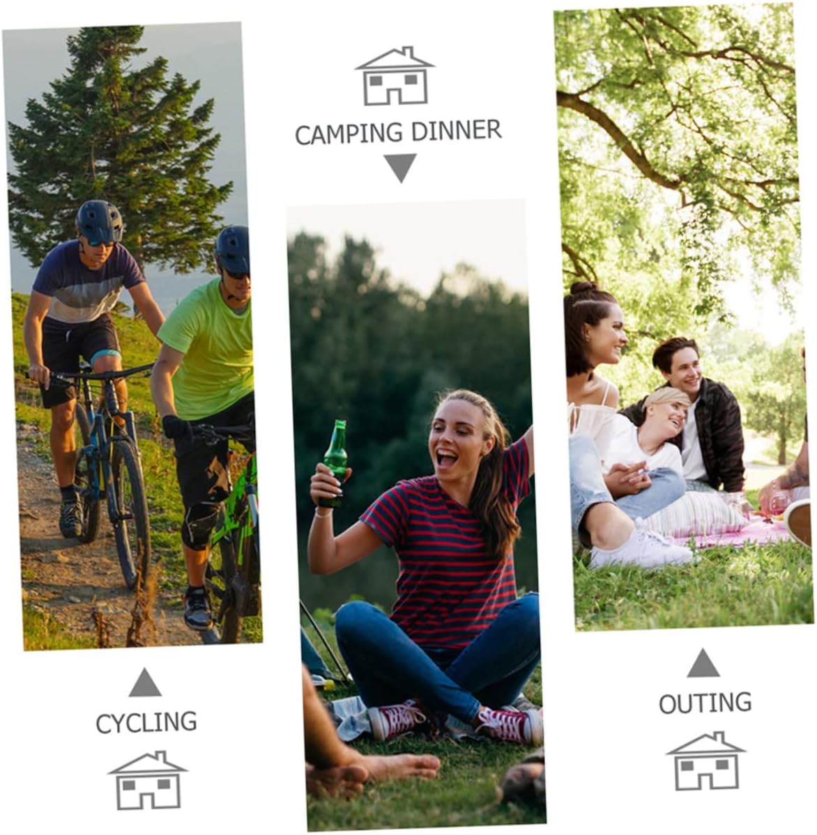 VANZACK 1set Outdoor Cooking Pots Portable Camping Cookware for People Lightweight and Easy to Clean for Hiking Backpacking and Picnics