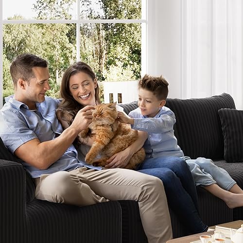 Miniatura 11 de Novilla Sofá modular modular de 106 pulgadas, moderno sofá seccional Cloud con soporte Smarts Coil, sofá deshuesado en forma de L para sala de