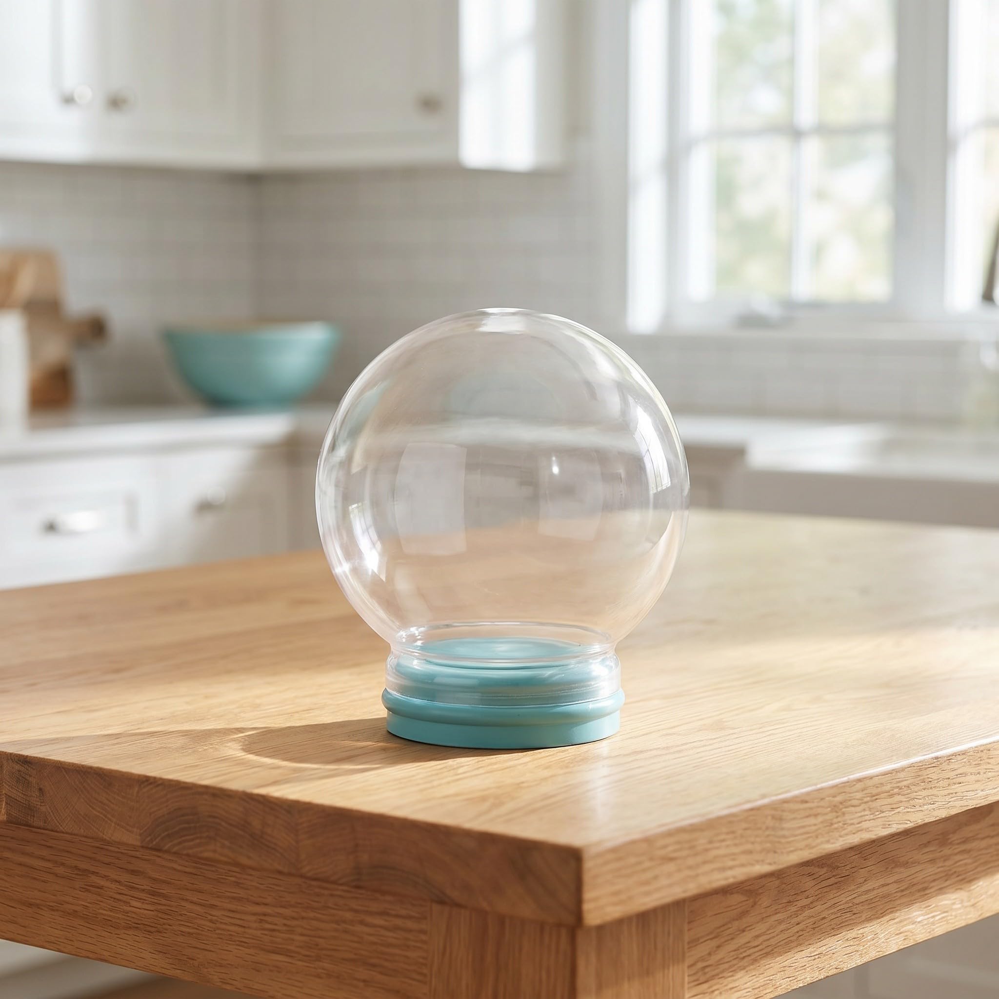 EXCEART Bola de Cristal Vacía con Base de Goma Esfera de Agua Transparente Reutilizable para Manualidades Inserciones de Fotos y Decoración Navideña