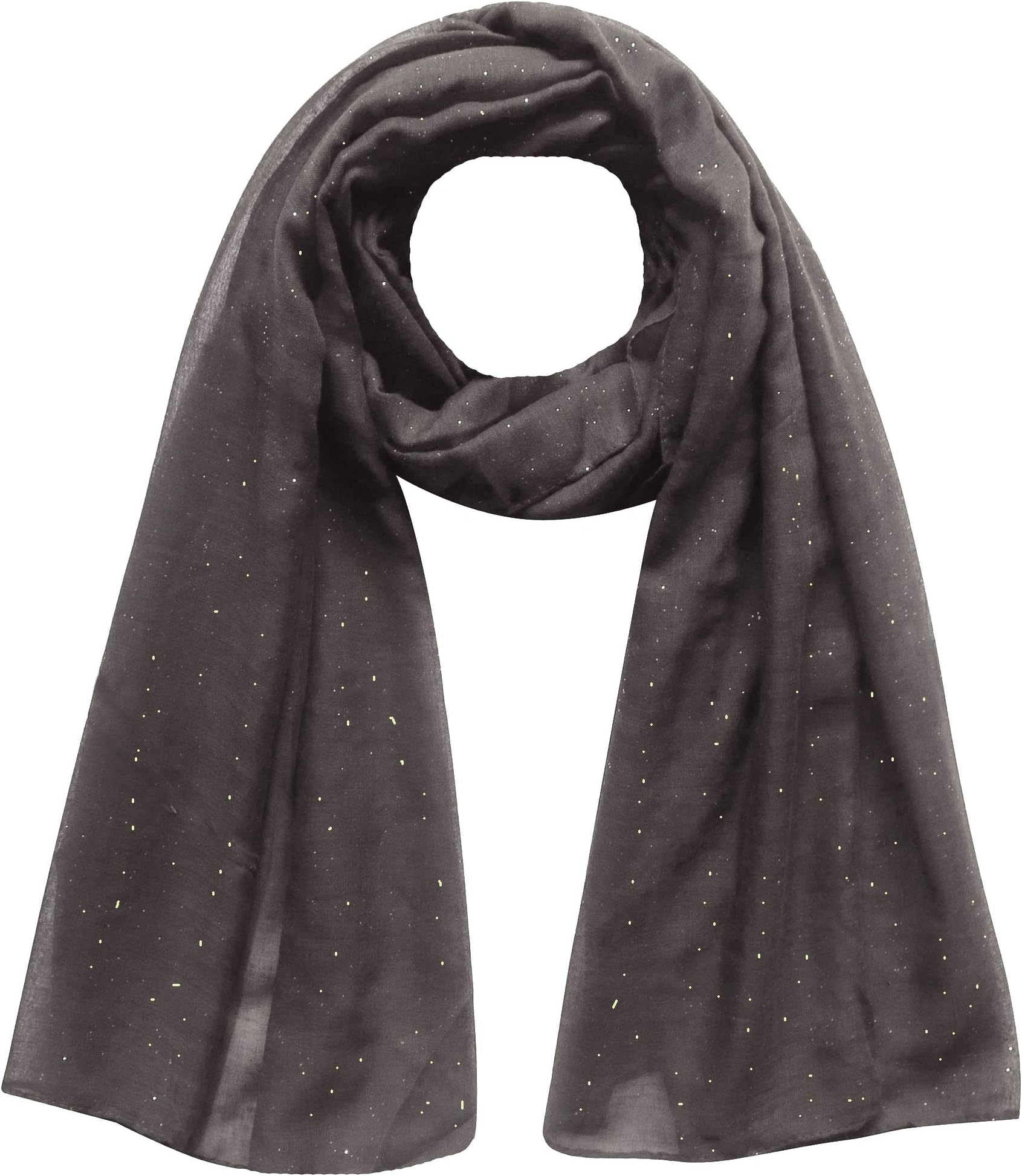 Lina & LilySolid Shimmer Sparkle Glitters Sheer Maxi Shawl Scarf Hijab