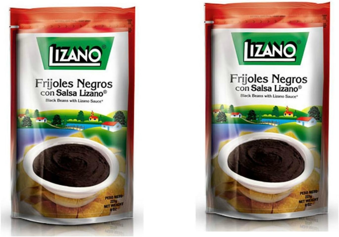 Lizano Black Beans with Lizano Sauce 8 oz (Pack of 2) - Frijoles Negros con Salsa Lizano Costa Rica