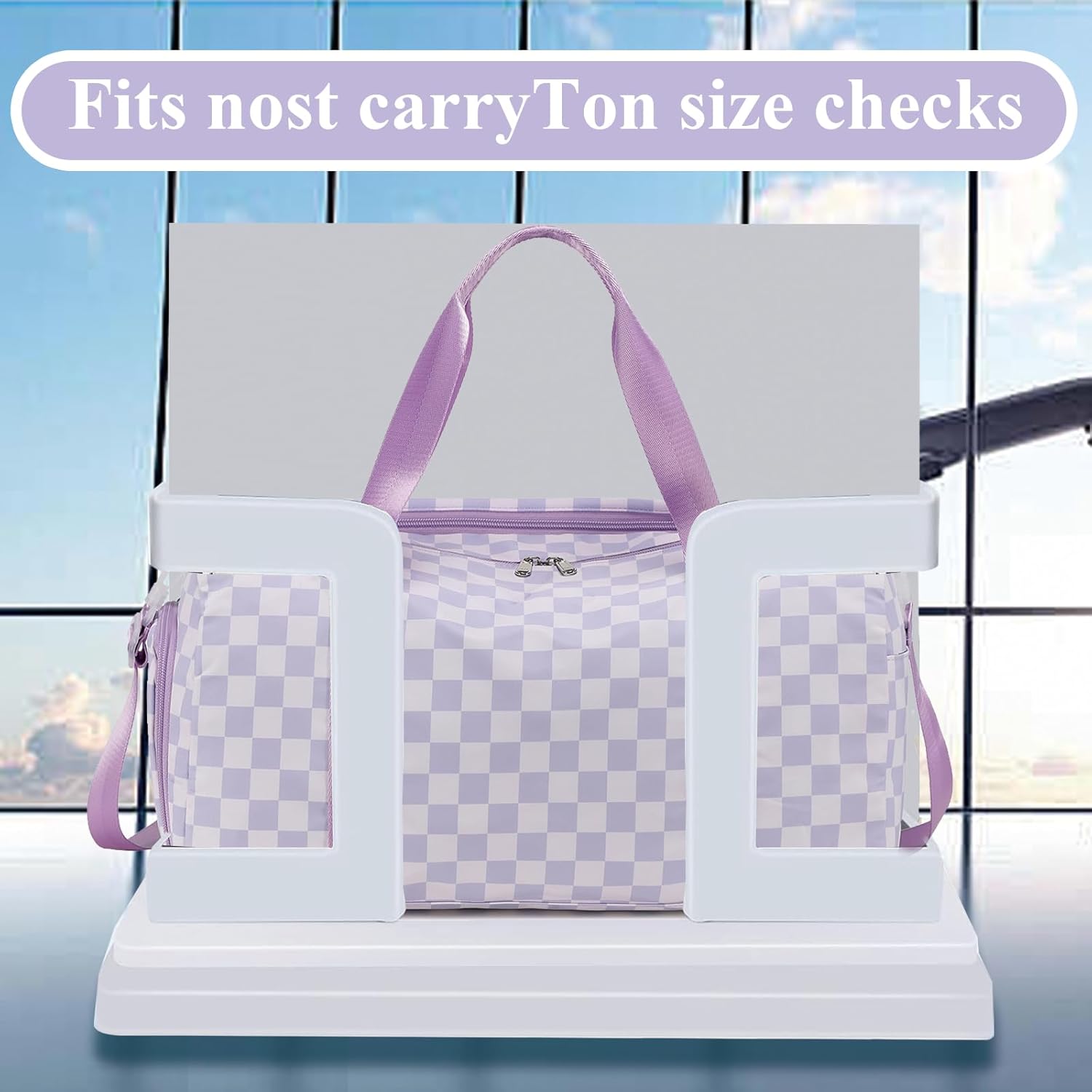 LEDAOU Duffle Bag Girls Kids Cute Dance Bag with Shoes Compartment Gym Bag with Wet Pocket Sports Overnight Travel Bag (Purple Checkered) - Image 9