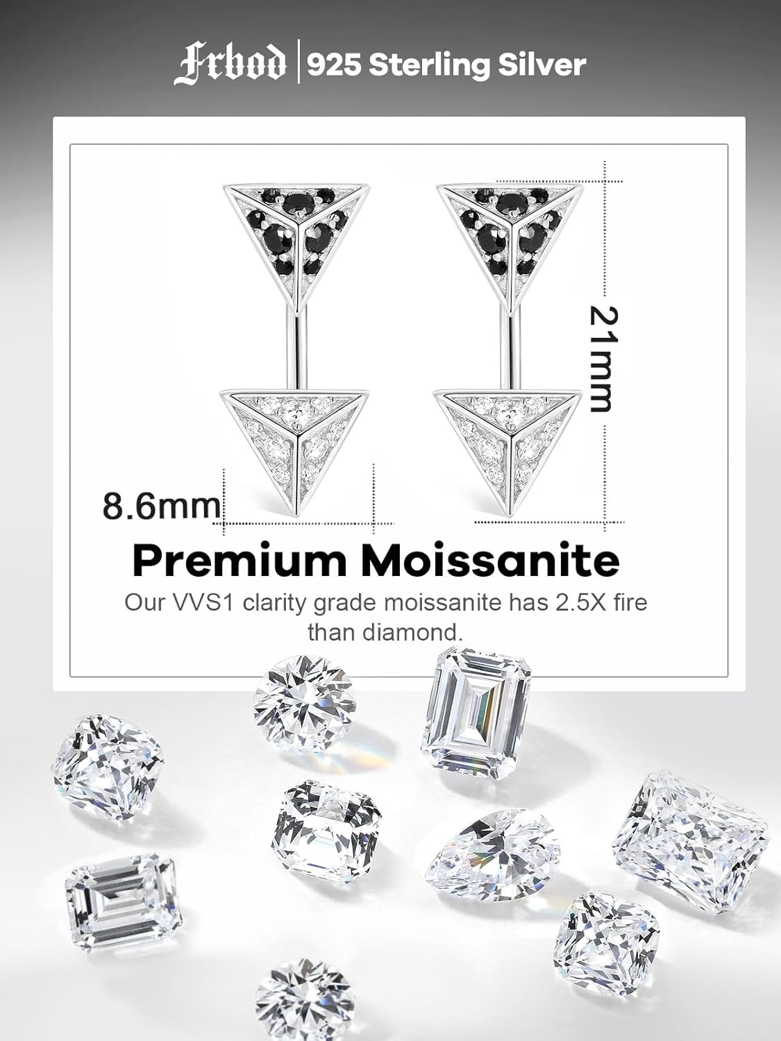Color-D VVS1 Clarity Moissanite Leaf Angel Wings Dangle Earrings, Solid 925 Sterling Silver with Gold/White Gold Plated, Christmas Birthday Mother's Day Anniversary Earrings for Her