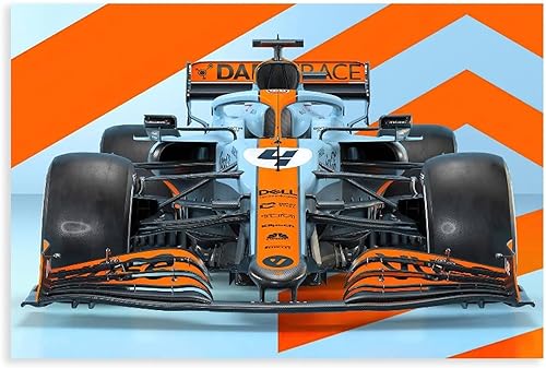 ERWYN Mclaren - Póster formular de una pared F1, pósteres de lona para automóvil, lienzo de pared para habitación de niños, estilo vintage sin