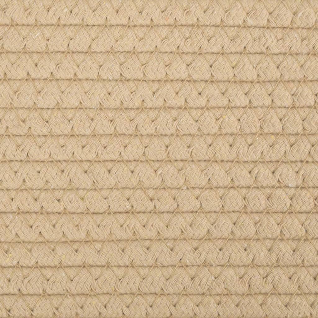 Cesto portaoggetti beige e bianco, diametro 40 x 35 cm, in cotone intrecciato, cestino decorativo per soggiorno, camera da letto, bagno, cucina, corridoio