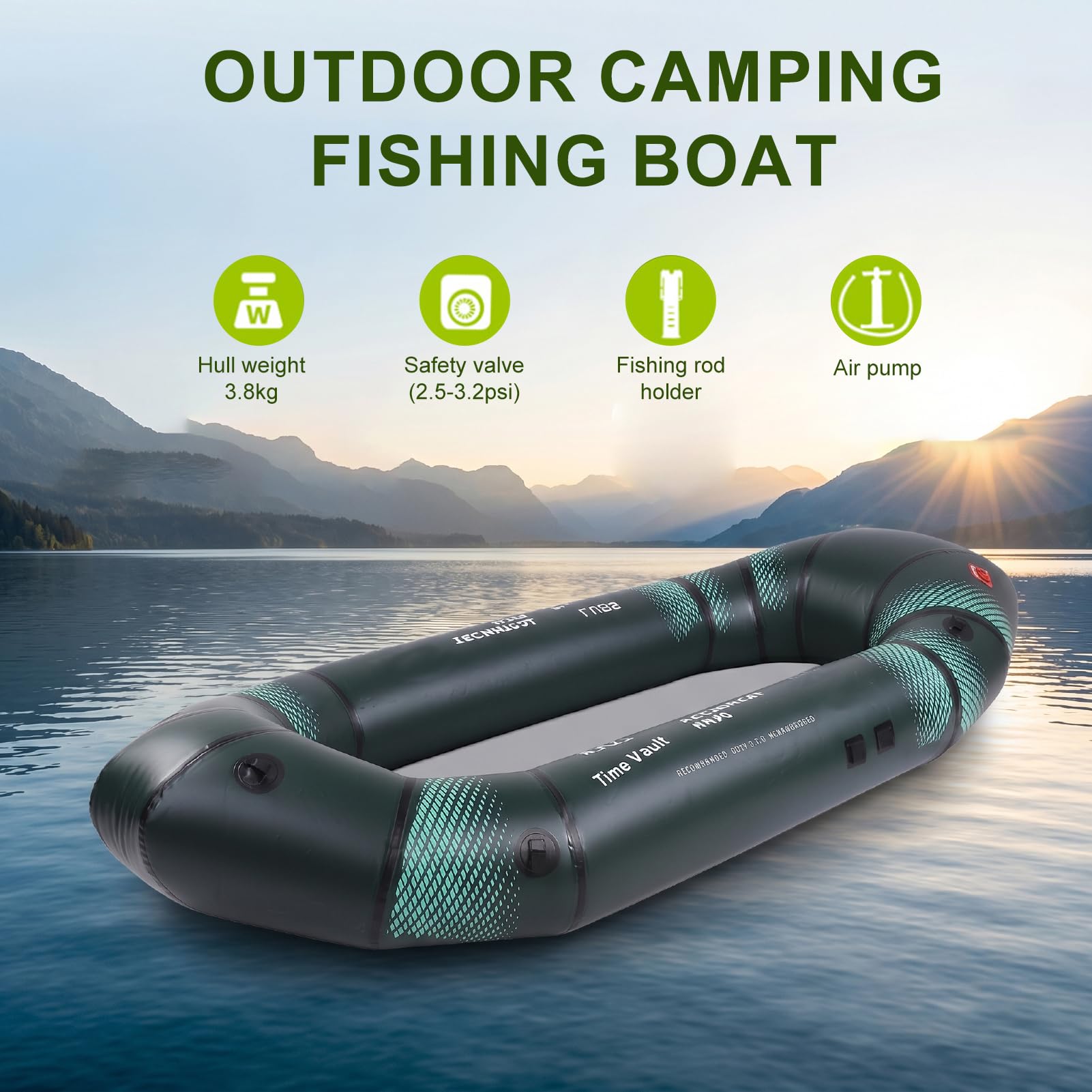 Matybobe Aufblasbares Schlauchboot Schwerlast TPU Angelboot Fuer