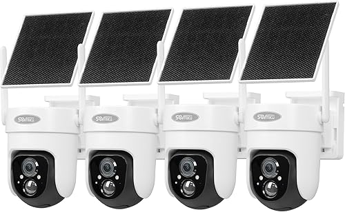 Vista 15 de SOVMIKU 2CQ1 AI 2K Cámara de seguridad solar inalámbrica para exteriores, alimentada por batería, audio bidireccional, detección de movimiento