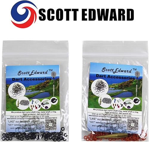 Miniatura 2 de Scott Edward Juego de accesorios de vuelo de dardos, herramienta perforadora de vuelos de dardos, mangas de aluminio para vuelos, protectores de