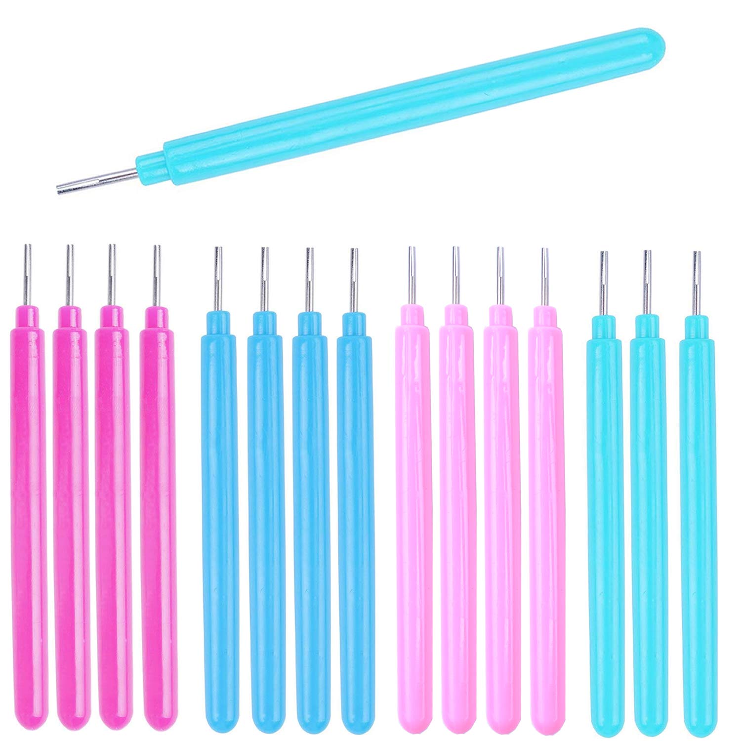 Jdesun 16 Pieces Quilling Tools, 4 Colors DIY Paper Quilling Slotted Tools