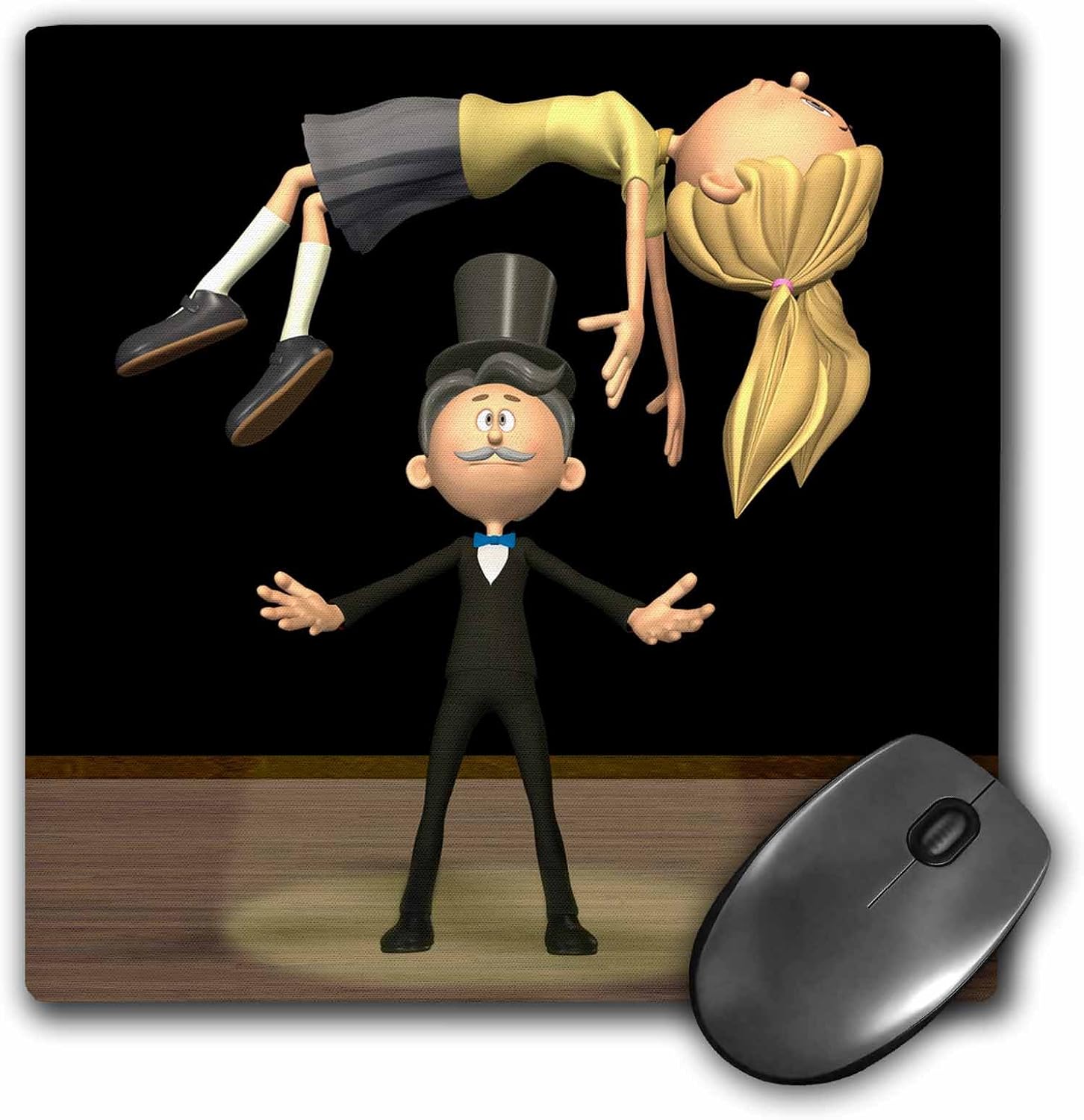 3dRose Magician Levitating A Woman in The Air - Mouse Pad