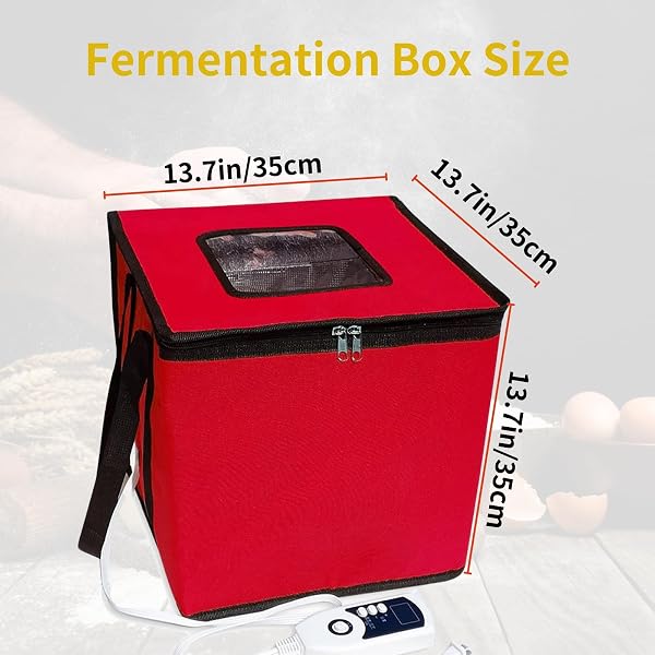 Cloud Fire Caja de Fermentación Eléctrica Plegable Azul 43L, 150W con Control de Temperatura, Fermentadora para Pan y Masa Madre, Armario Desmontable para Pizza, Yogur y Repostería (35×35×35 cm) - 5
