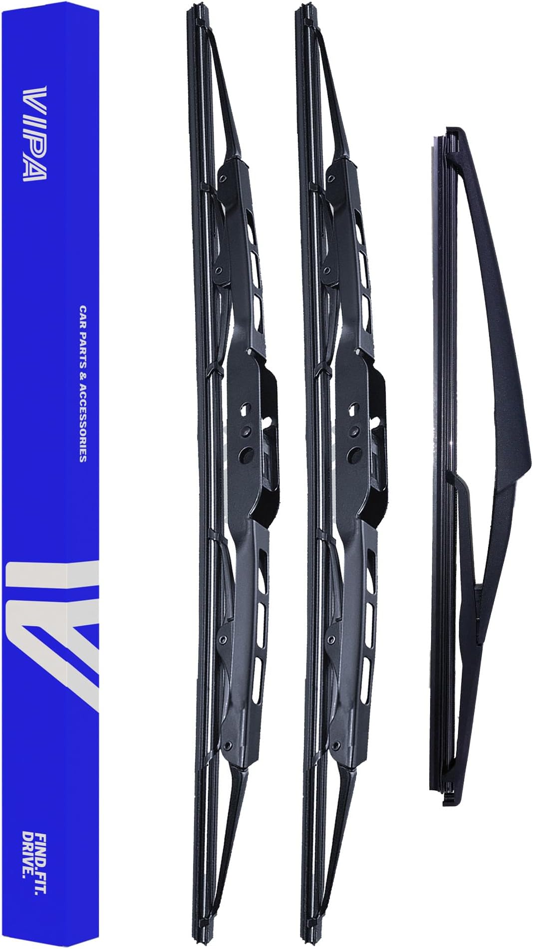 Vipa Car Parts Premium Wiper Blade Set | fits: JEEP WRANGLER SUV (Apr 2007 Onwards) | All-Weather Performance | Durable, Streak-Free Windshield Wipers | Easy Installation