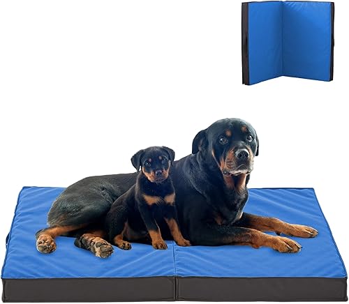 Miniatura 10 de Camas para Perros Grandes al Aire Libre, Cama para Perros Impermeable Portátil Plegable con Funda Lavable, Ortopédica para Exteriores e Interiores,
