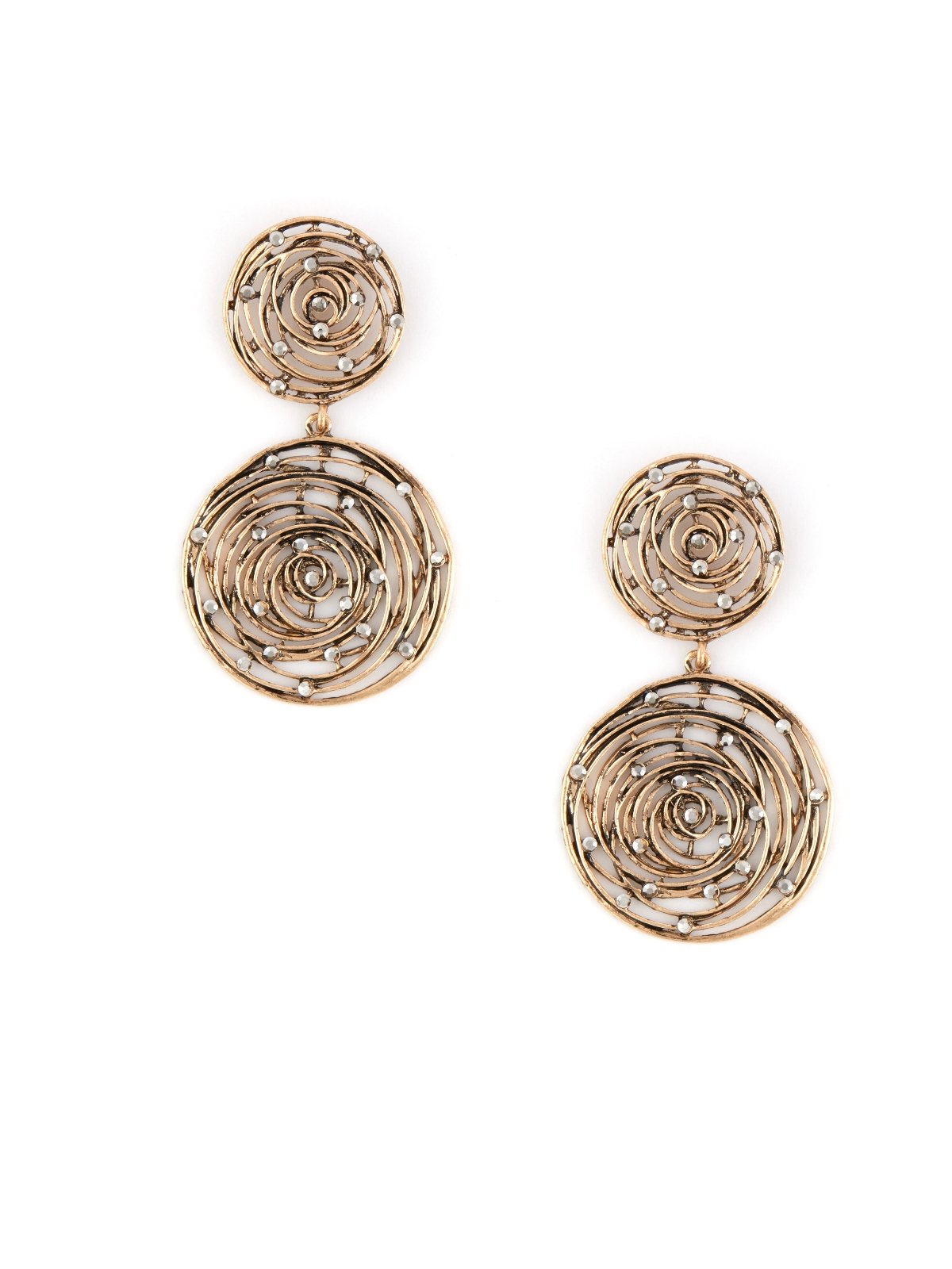 Tipsyfly Mesh Filligree Metal Drop Earrings