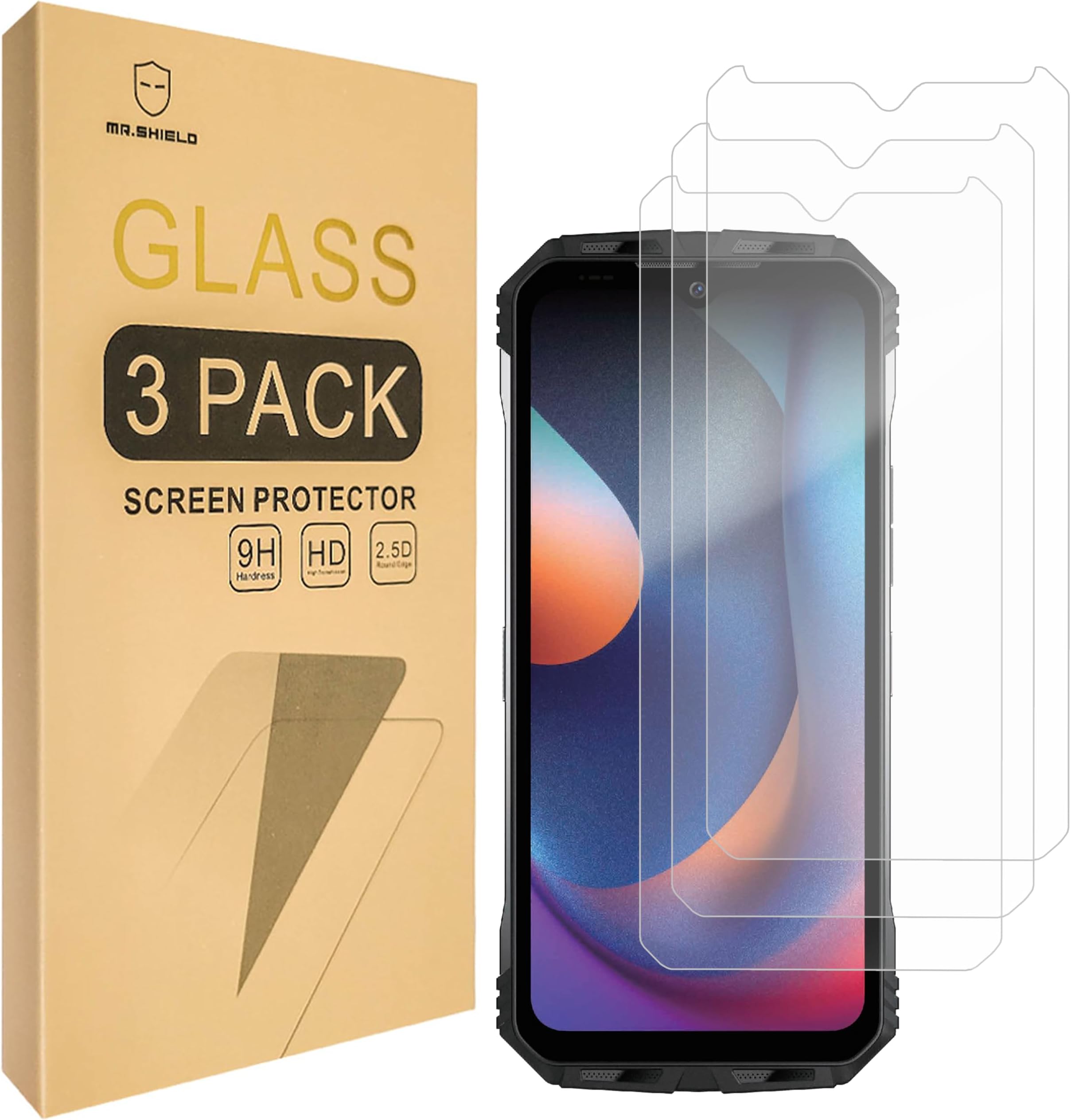 Mr.ShieldScreen Protector compatible with DOOGEE S100 / S100 Pro [Tempered Glass] [3-PACK] [Japan Glass with 9H Hardness]