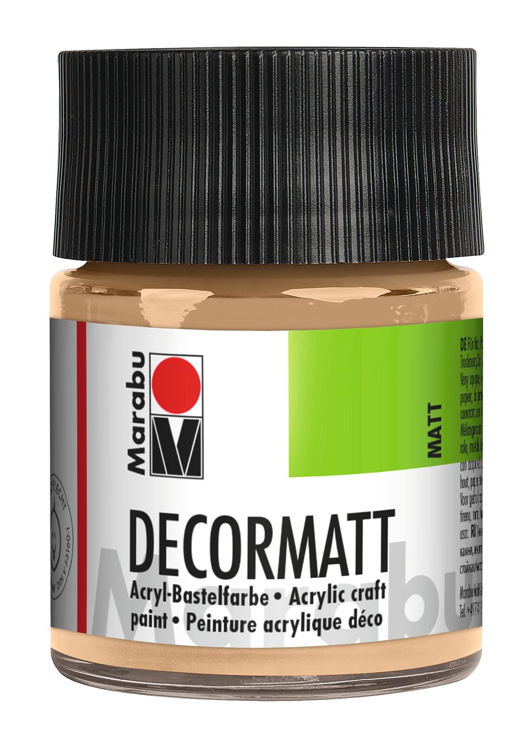 Marabu Decormatt Acrylic Paint 50 ml Skin Colour in Glass — image 1