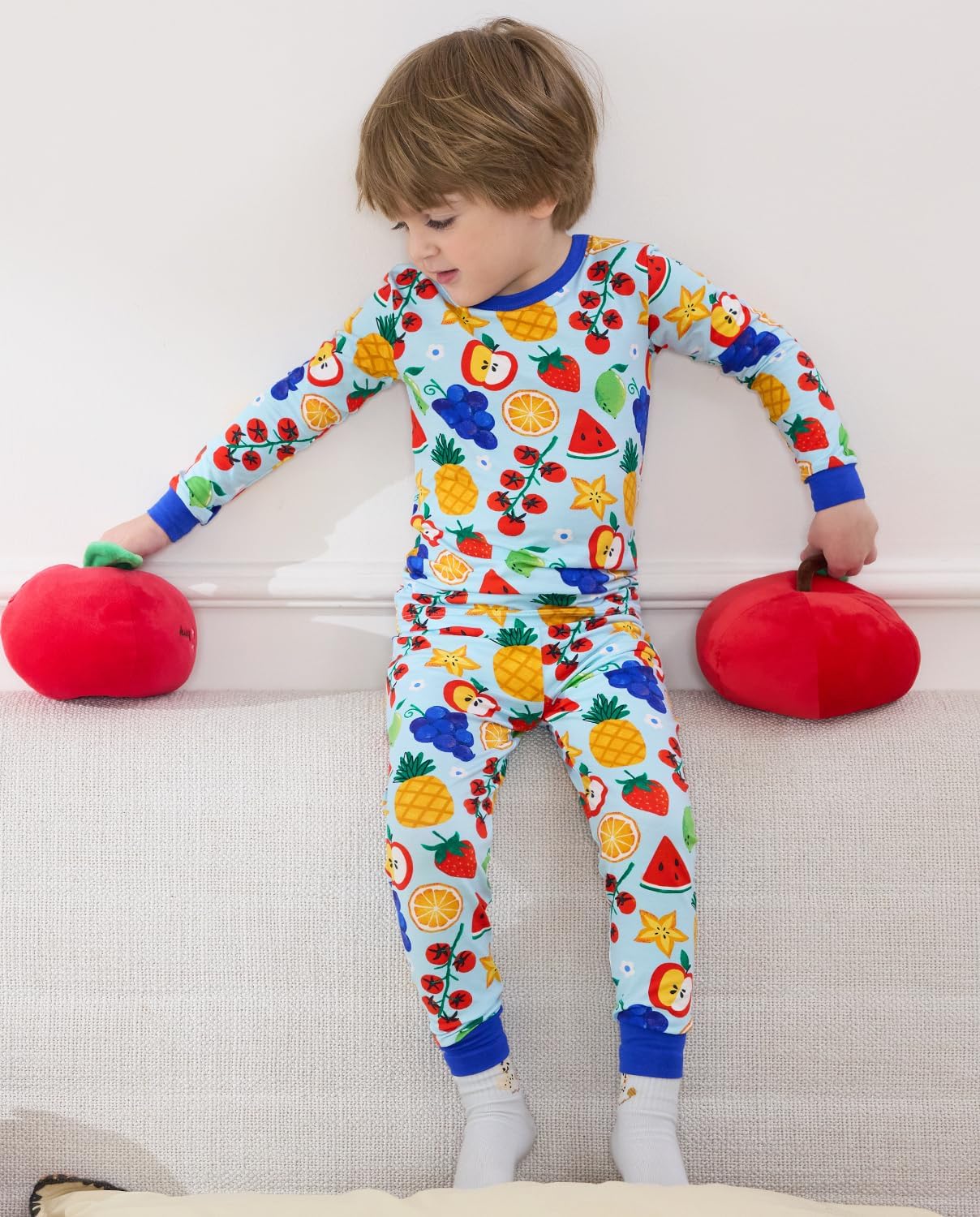 Bamboo Viscose Toddler Pajamas Boys Girls Baby 12M-8Y Pjs Sets Kids Snug fit 2pcs Long-Sleeve Sleepwear - Image 2