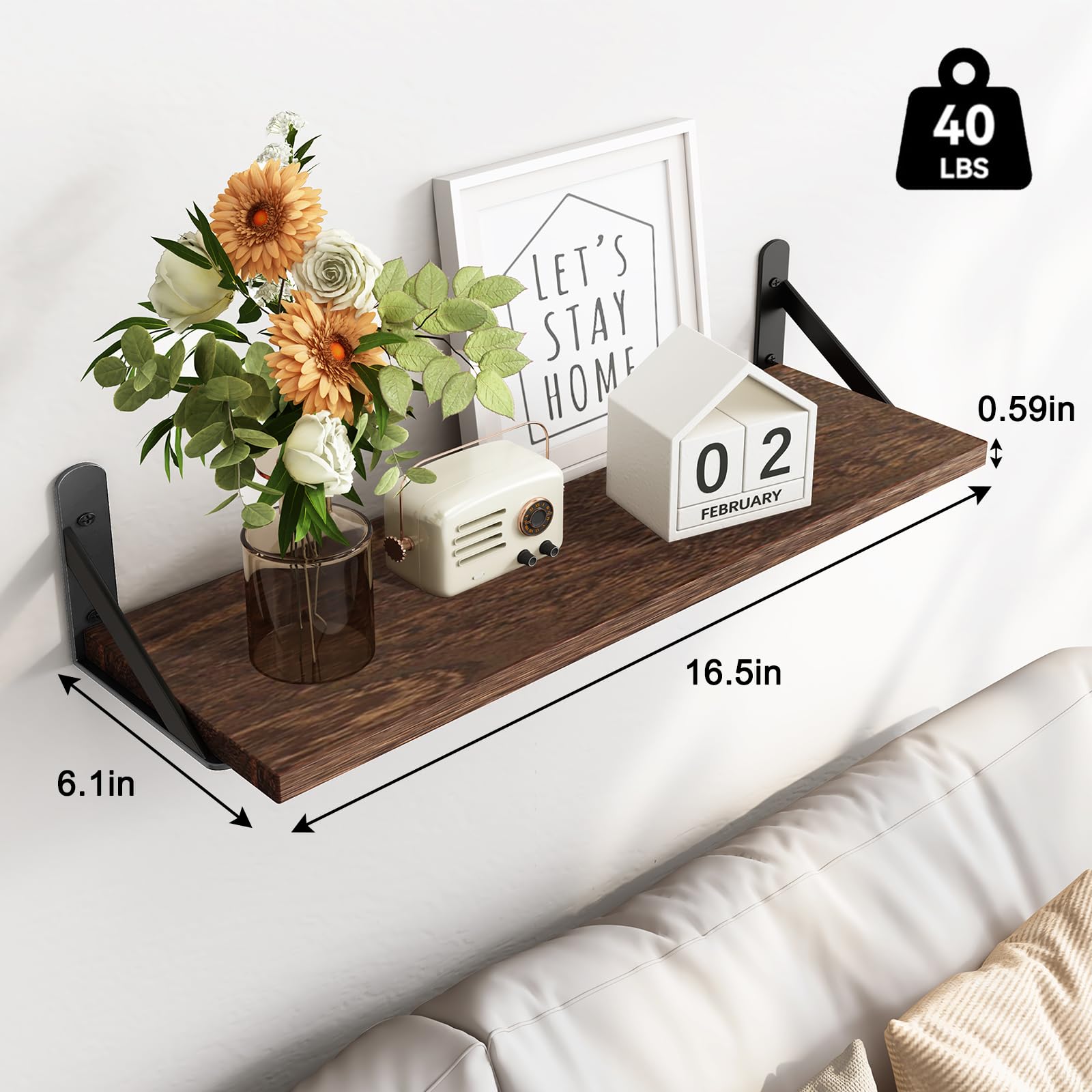 Fixwal Floating Shelves - Set of 4 -3