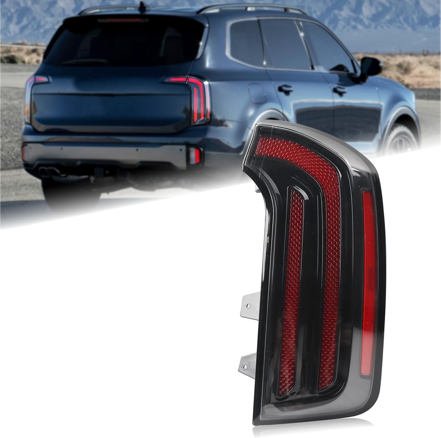 LED Type Tail Light Rear Lamp Assembly Compatible with 2023-2025 Kia Telluride EX/SX/X-Line/X-Pro Models Left Driver Side 92401-S9600 KI2804170