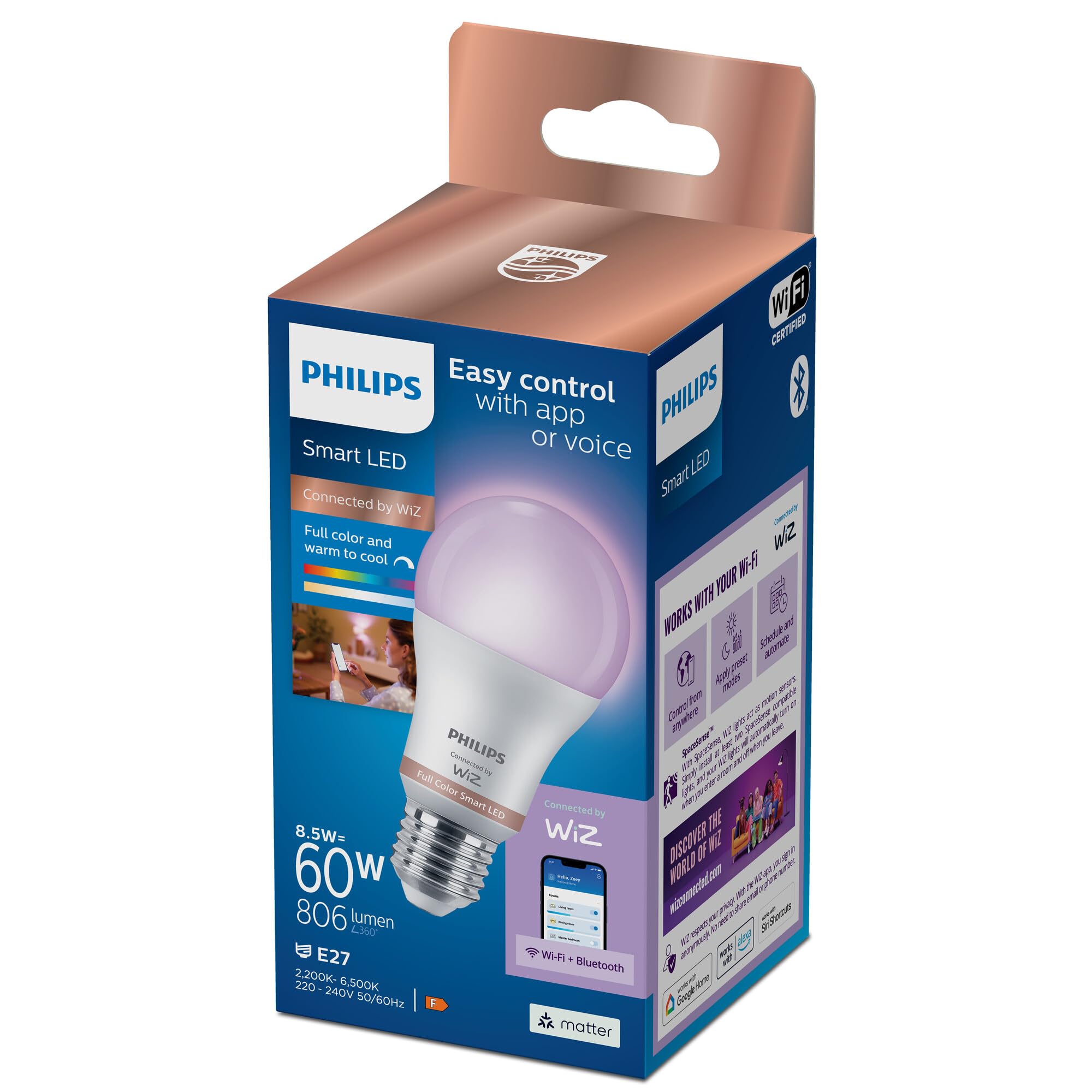 PHILIPS Ampoule LED 8,​5 W (équivalent à 60 W) A60 E27