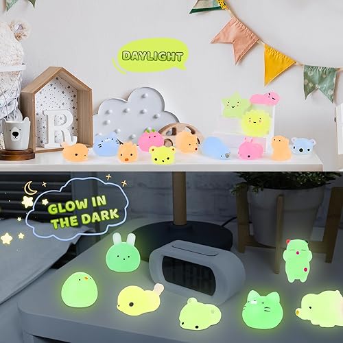 Miniatura 8 de 100 juguetes esponjosos Mochi para recuerdos de fiesta para niños, bolsas de regalo, juguetes esponjosos, mini juguetes para aliviar el estrés que