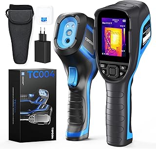 TOPDON TC004 Wärmebildkamera, 320x240 TISR Auflösung Infrarot Kamera, 12 Stunden Akkulaufzeit Thermal Camera mit Videoaufzeichnung und PC-Analyse, 16GB SD-Karte, Temperaturbereich –20°C bis +350°C