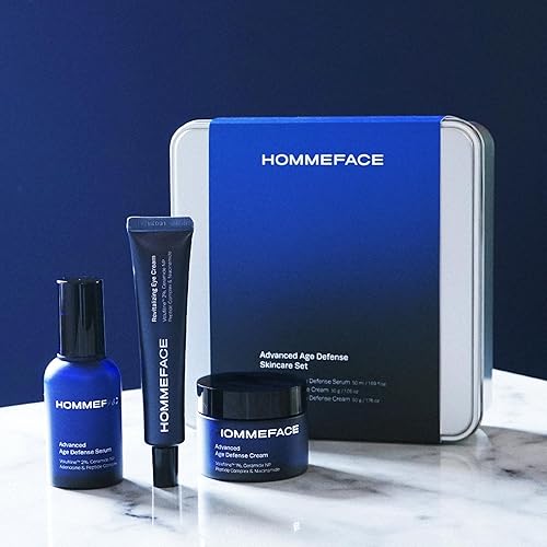 Miniatura 8 de HOMMEFACE Advanced Age Defense - Suero facial antiarrugas para hombre, tecnología coreana antienvejecimiento para el cuidado de la piel con