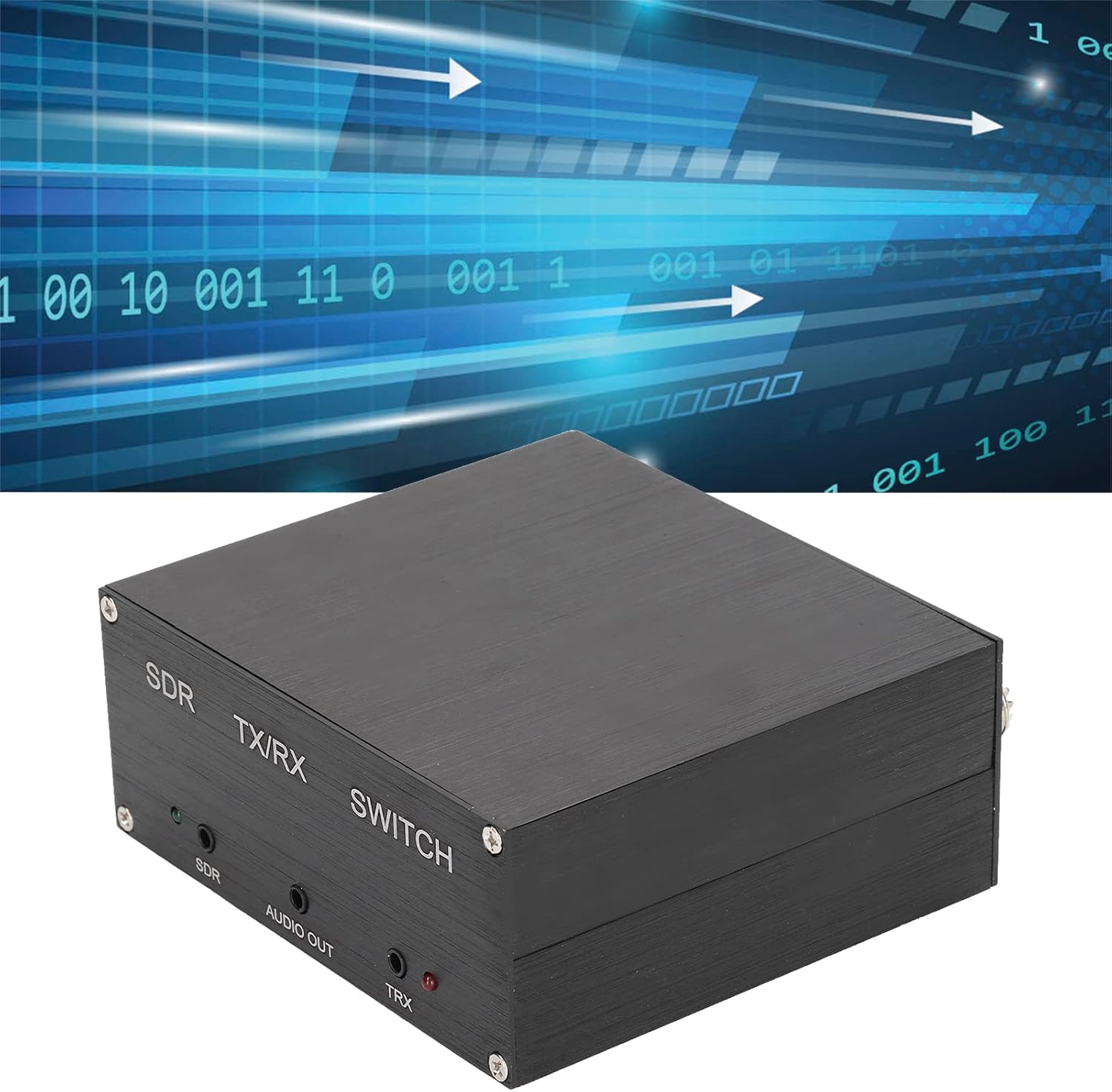 SDR Transceiver Switch 100W Antenna Sharer TR Switch Box for DC to 160MHz Frequency Range with SMA to SMA Connect Cable - Aluminum Alloy Housing - Communication Signal Hardware