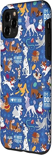 Miniatura 2 de Funda para iPhone 11 Pro Max Disney Dogs I Love My Dog Azul