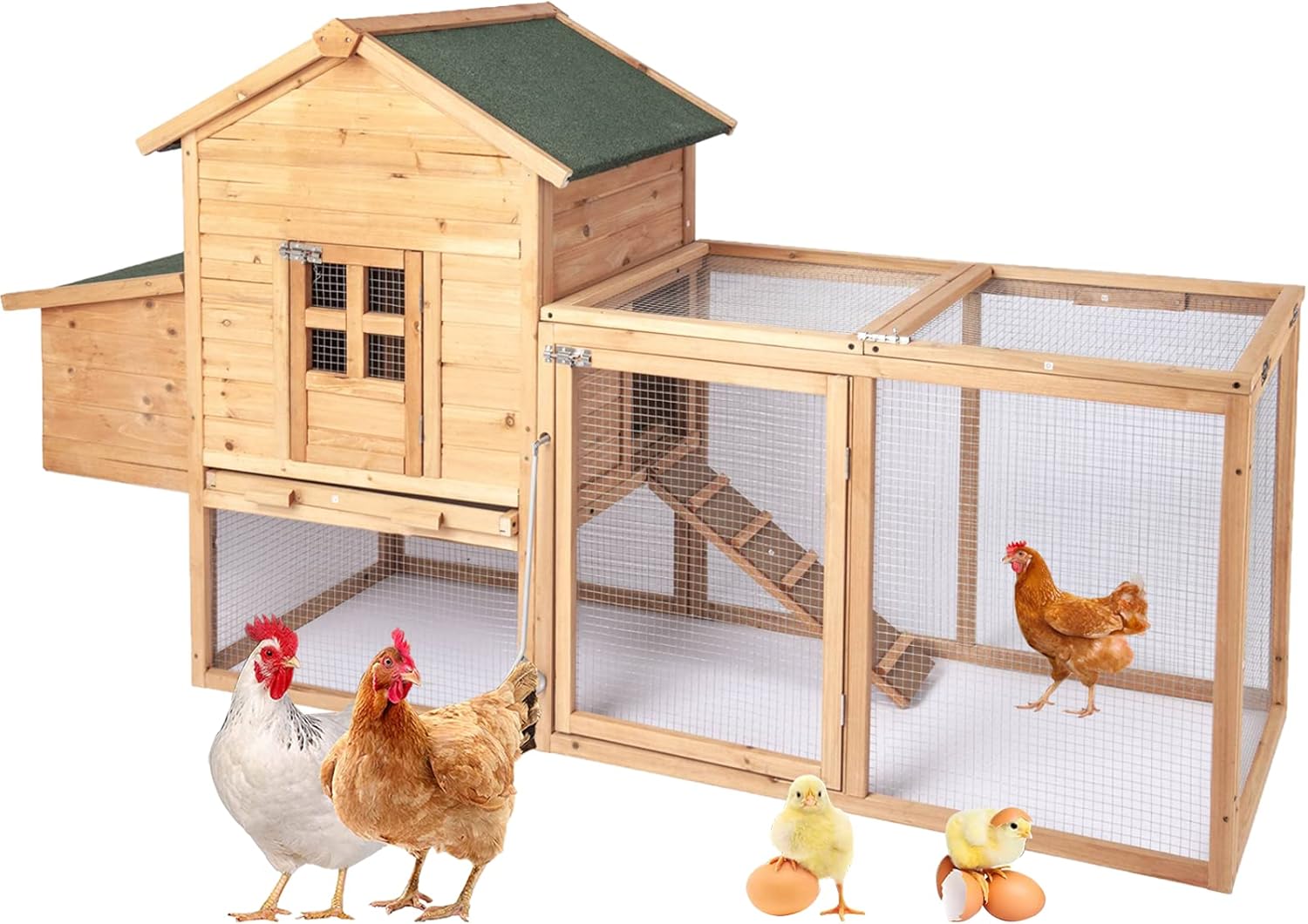 Chicken Coop Large Chicken House Outdoor Wooden Hutch Hen