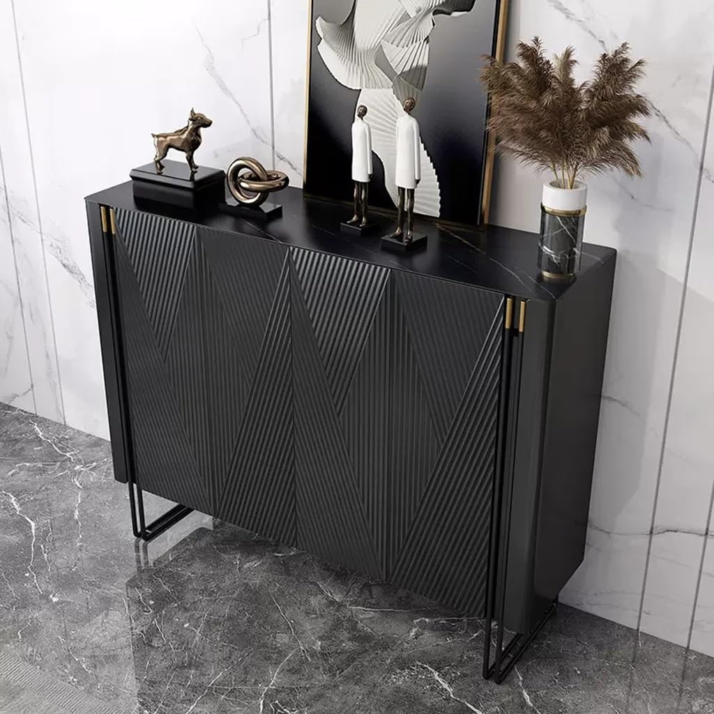 Stojak na motyki do wejścia lekka luksusowa domowa szafka na buty nowoczesna minimalistyczna czarna mała szafka boczna do domu salon szafka z szafką ganek organizer na buty (kolor: M-120 cm)