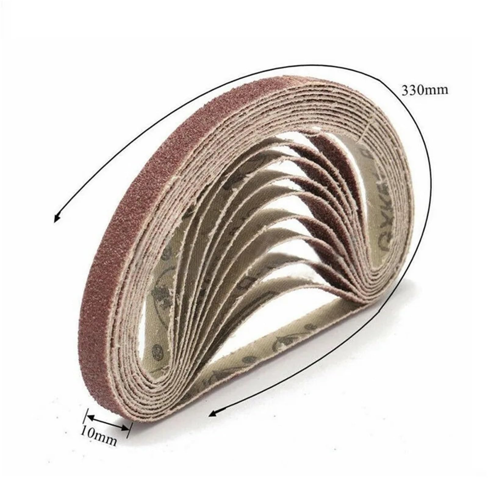 Papier ścierny, pas ścierny, 50 szt./zestaw pasów ściernych, taśmy ścierne do szlifierek 10x330 mm, pilniki, szlifierki, szlifierki taśmowe, narzędzia ścierne, drewno, miękki metal, polerowanie(50pcs