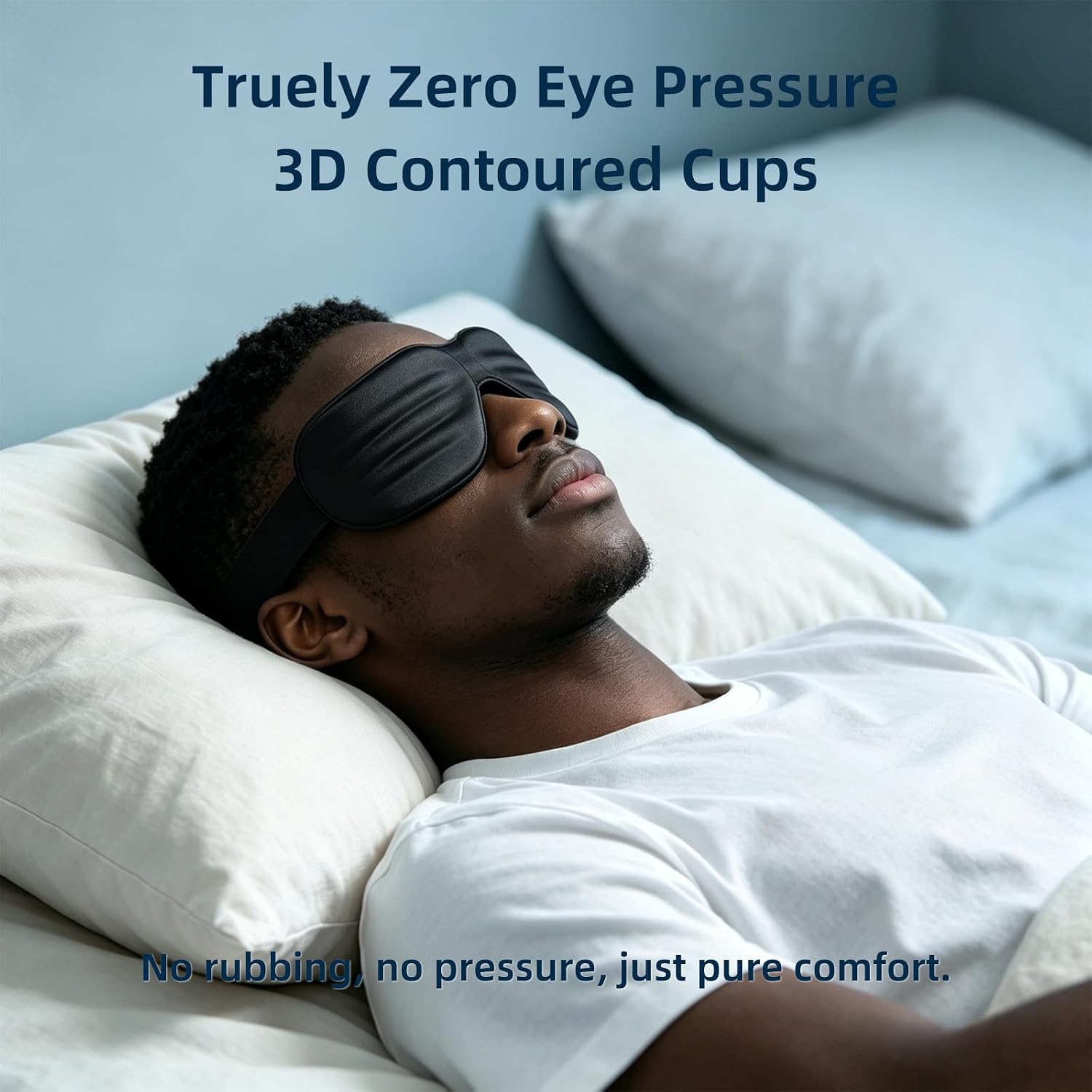 Sleep Mask for Men Women, Zero Pressure 3D Blackout Eye Mask