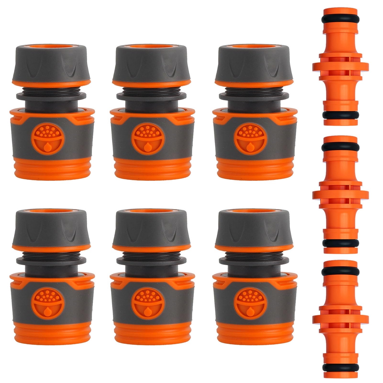 9 Pezzi Connettore per Rubinetto da Giardino,Set di Raccordi per Tubi Flessibili da 13mm (1/2 Pollici),Kit Connettore per Tubo da Giardino,Raccordi per Tubi Irrigazione,Connettori per Tubi da Giardino