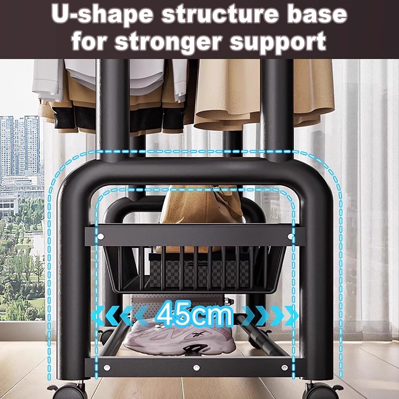 Colgador - Appendiabiti a rullo dorato per appendere vestiti, 80 cm, perfetto per armadi e decorazioni per la casa moderna