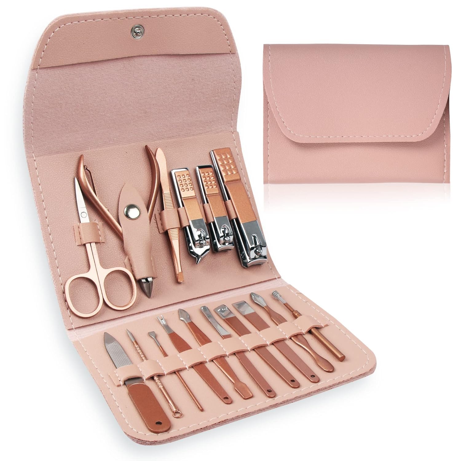 Dadhichi Zone 16 in 1 Manicure Pedicure Kit for Men and Women, Nail Cutter, Scissors, Tweezers, Cuticle Tools & Grooming Set with Travel Pouch (Multicolor). 4