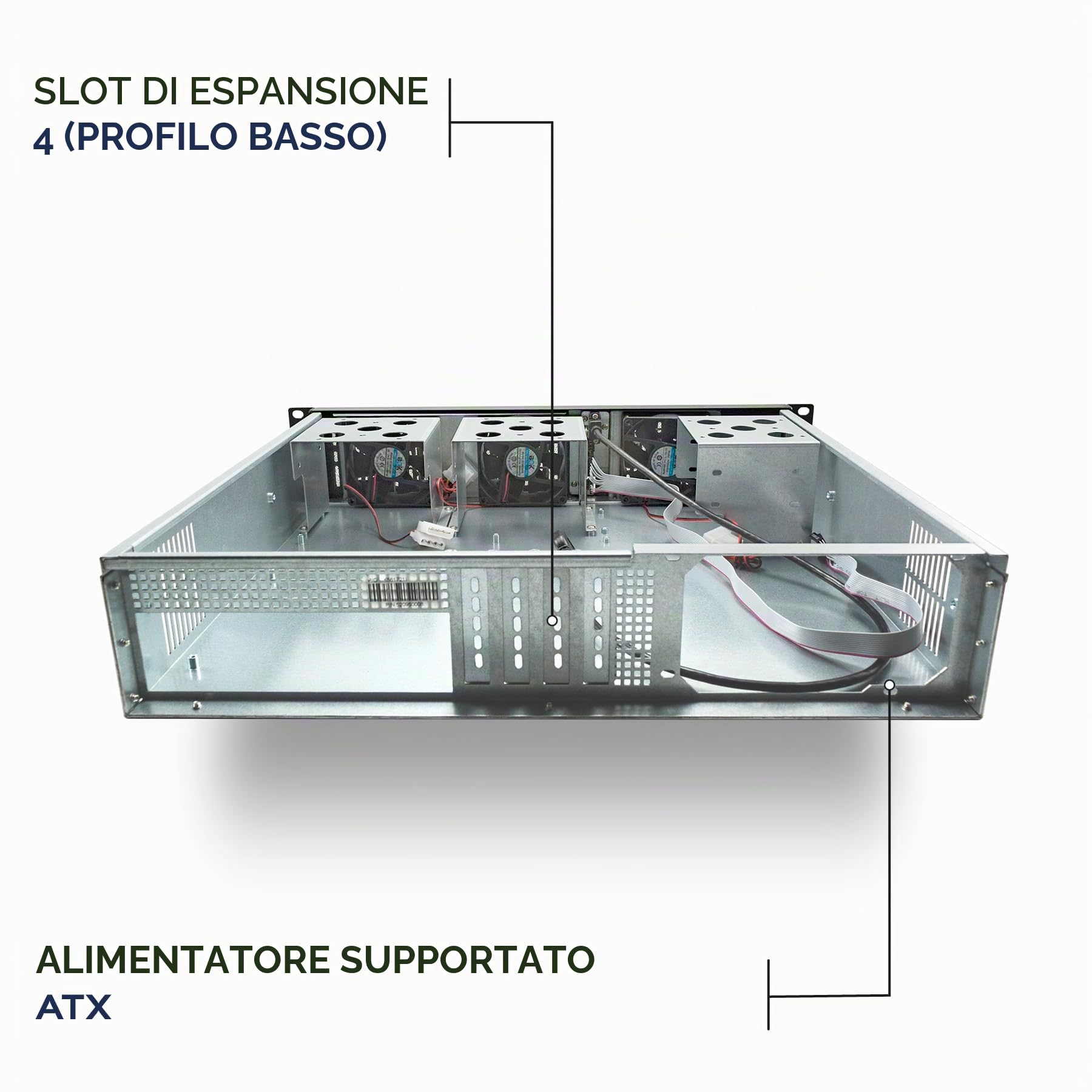 Rack 2129 19" 2U - Argento/Nero - 1 x USB 3.0 + 1 x USB 2.0