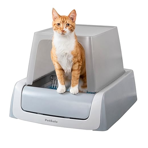 PetSafe ScoopFree Automatic Self Cleaning Hooded Cat Litter Box - Ultra, Top-Entry - Purple or Taupe - Covered 2nd Generation - Includes Disposable Tray with Premium Blue Crystal Litter and Hood