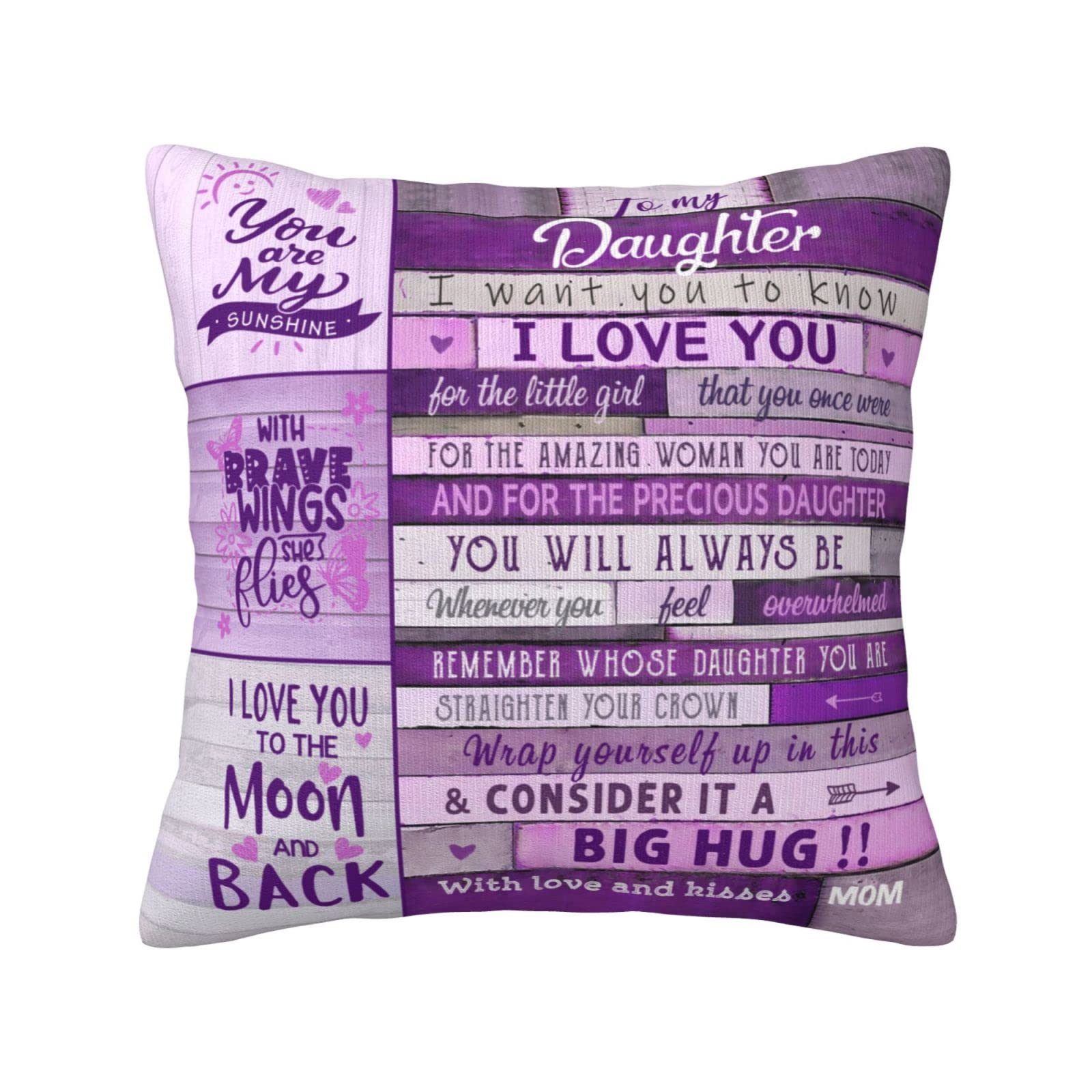 Amazon.co.jp: 母の日の娘へのギフト - お母さんから娘へのギフト - 娘への誕生日プレゼント - 母から娘へ - 母から娘へのギフト -  18 x 18インチ : ホーム＆キッチン
